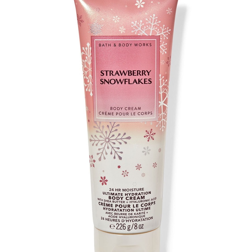 Bath & Body Works "Strawberry Snowflakes" body cream